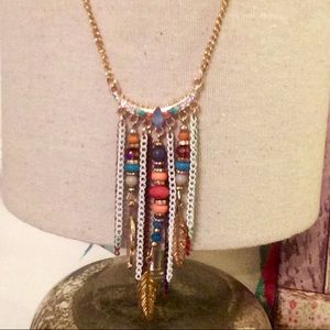 5/$25 Tribal choker and dangle pendant necklace